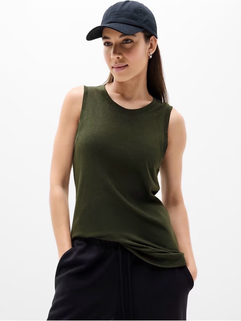 Athleta Breezy Tank in Aspen Olive
